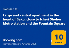 Large and central apartment in the heart of Baku, close to Icheri Sheher Metro station and the Fountain Square